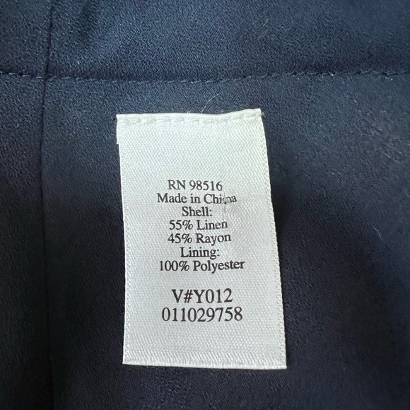 Coldwater Creek pre worn Navy and Cream Patterned Asymmetrical Skirt size M - Picture 8 of 13